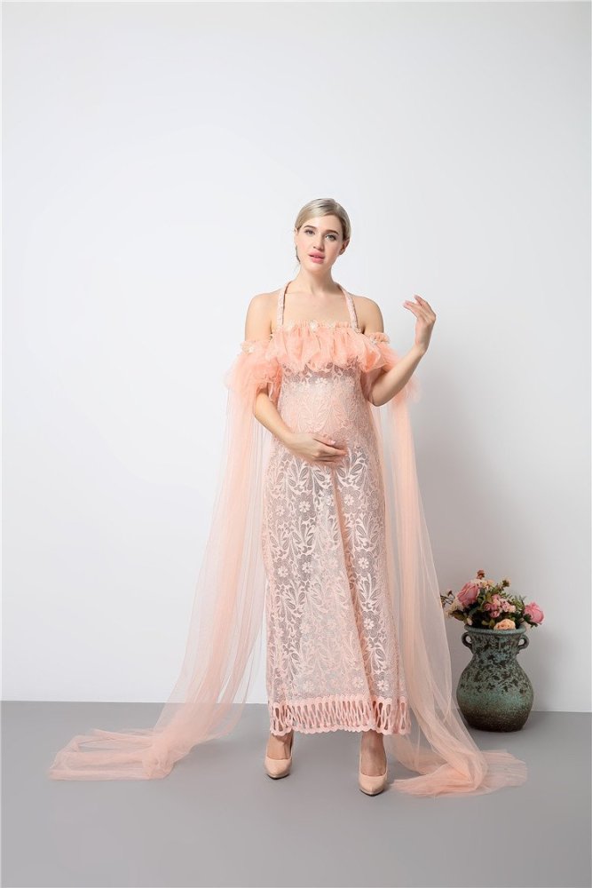 Pregnancy Romantic Fairy Voile Photoshoot Gowns