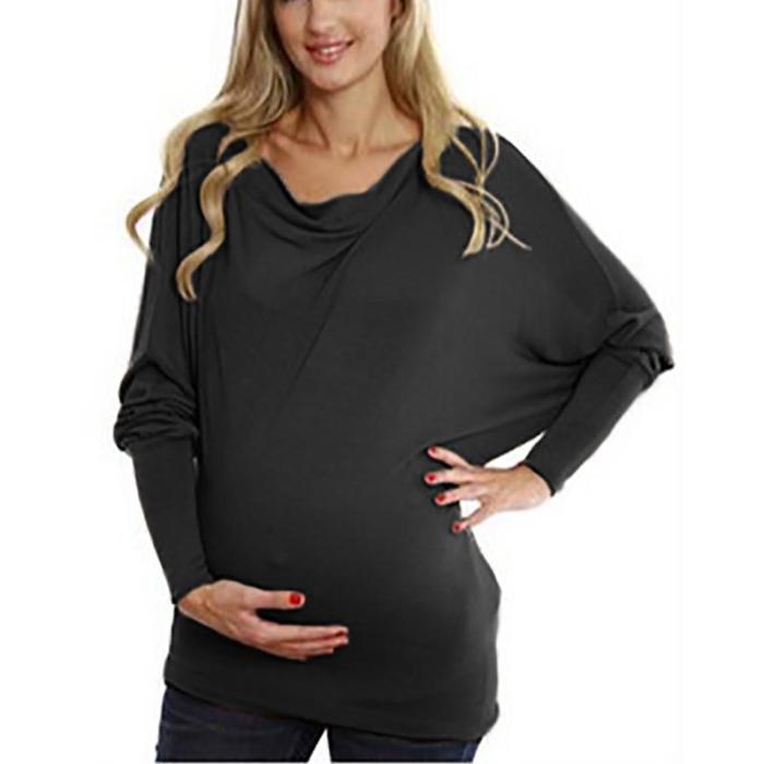 Maternity Loose Pure Colour Long Sleeve sweaterr