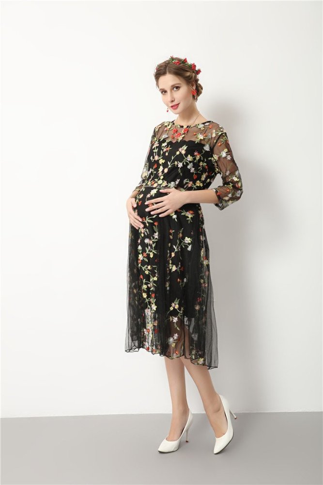 Maternity Dresses Maternity Photography Props Pregnant Clothes Elegant Long Pregnant Dress