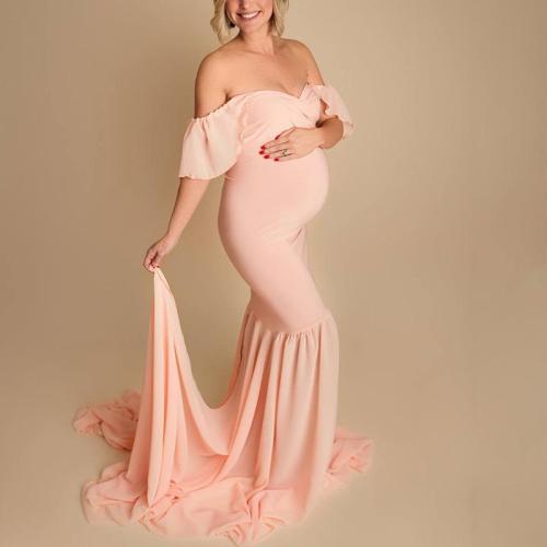 Maternity Casual Pure Color Dress