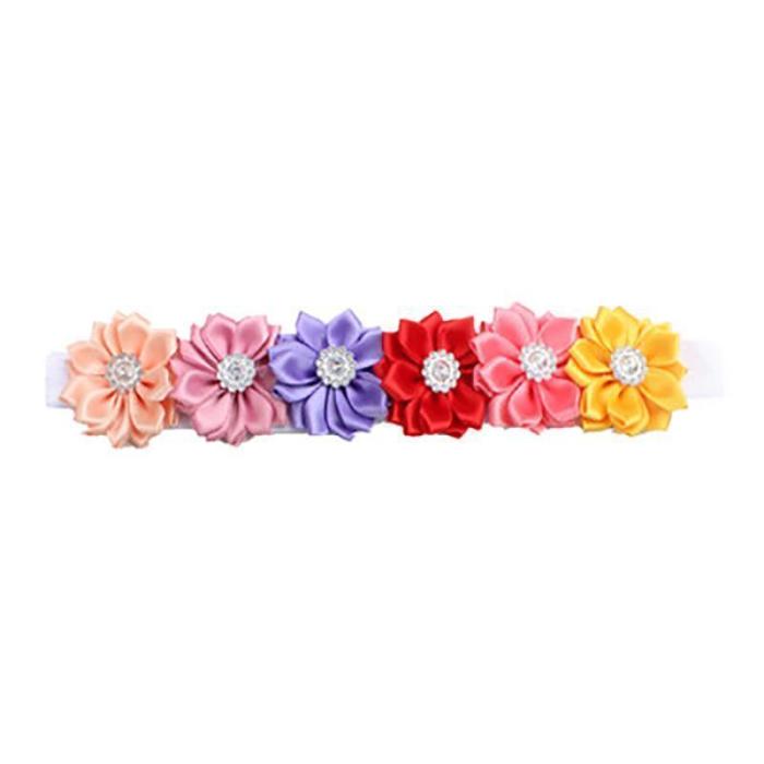 Coloured Satin Flower Baby Headwear