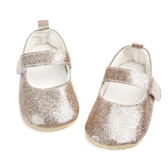 Cute Baby Girls Shoes Newborn Baby Bling Casual First Walker Shoes Toddler Hook & Loop PU Shoes