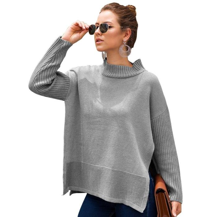 Autumn Winter Loose Sweater Runway Knitted Sweater Pullover Plus Size