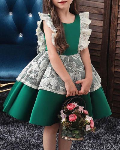Lace Big Swing Fluffy Evening Dress