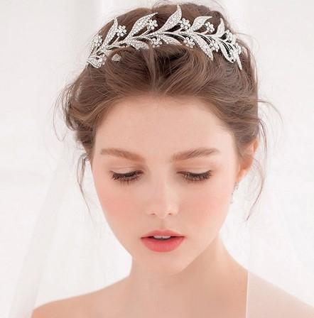 Photography Crown Alloy Stunning Crystal Leaves Tiara