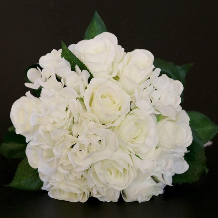 Pretty Charming Artificial Flowers PE Foam Rose Flowers Bride Bouquet Home Wedding Decor