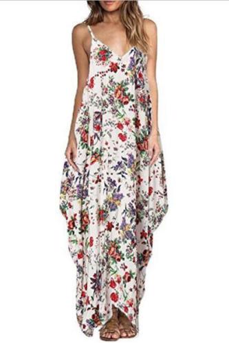 Maternity Floral Print Full Length Cami Dress