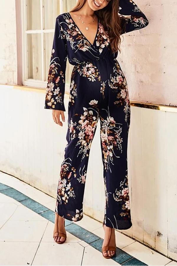 maternity long sleeve jumpsuit