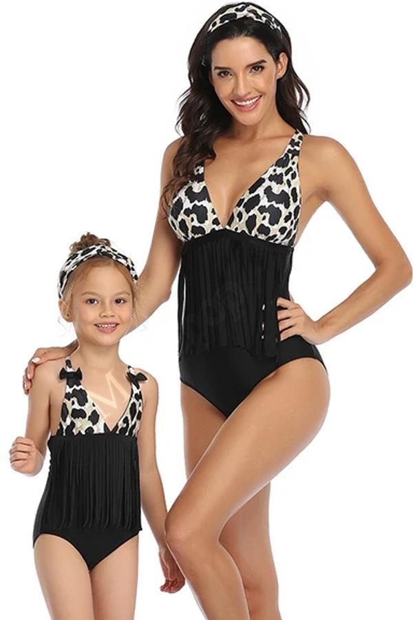 2020 New Parent-Child Swimsuit Tassel Fashion Swimsuit