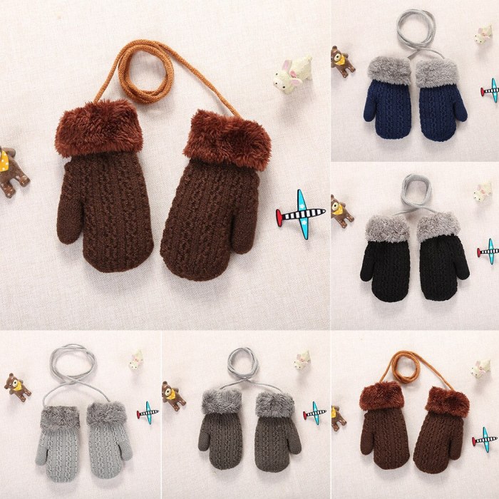 New baby gloves Toddler Baby Girls Boys Outdoor winter kids Patchwork Keep Warm Mittens kids gloves