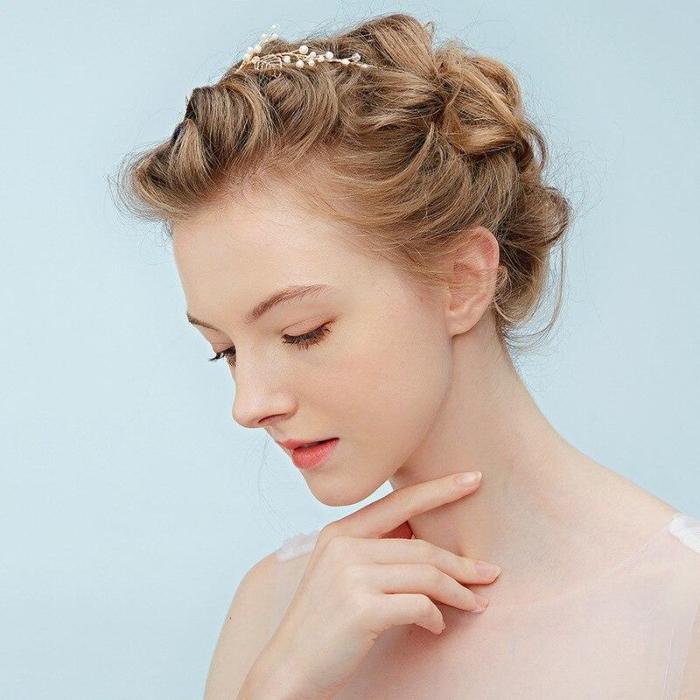 Gold Leaves Hair Vine Bridal Headband Wedding Photography Hair Accessories