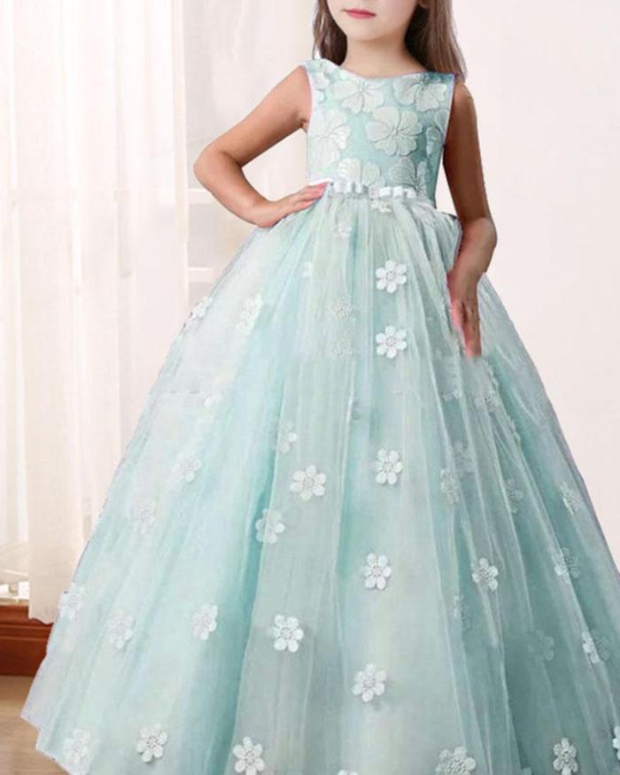 Three-dimensional Embroidered Meshevening Dress