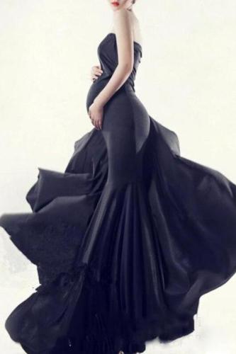 Maternity Fashion Tube Top  Photoshoot Gowns  Dress