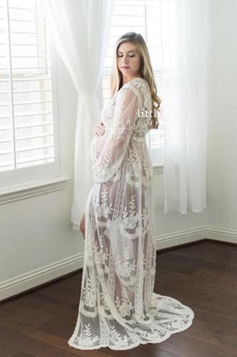 Summer Boho Lace Long Dress Maternity Photography Dresses