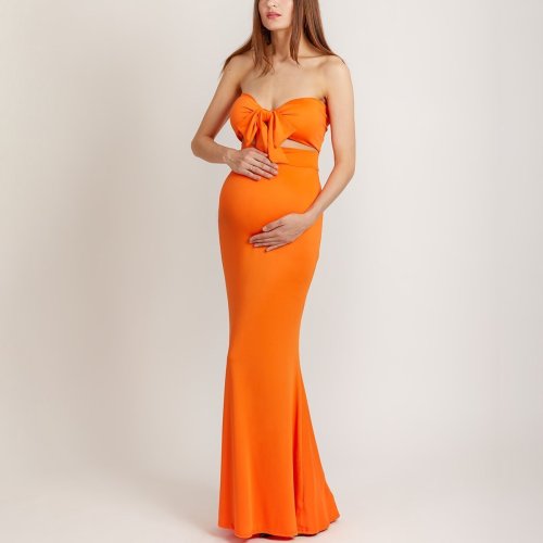 Maternity Strapless Evening Dress