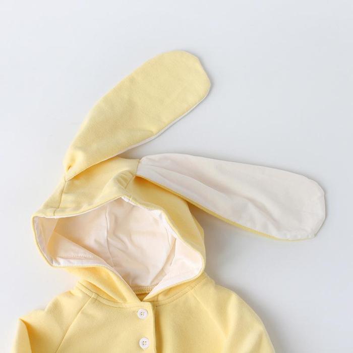 Baby rabbit Baby Clothes Hooded Jumpsuit Climbing Clothes