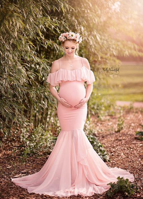 Mermaid Maternity Dresses For  Photoshoot Gowns