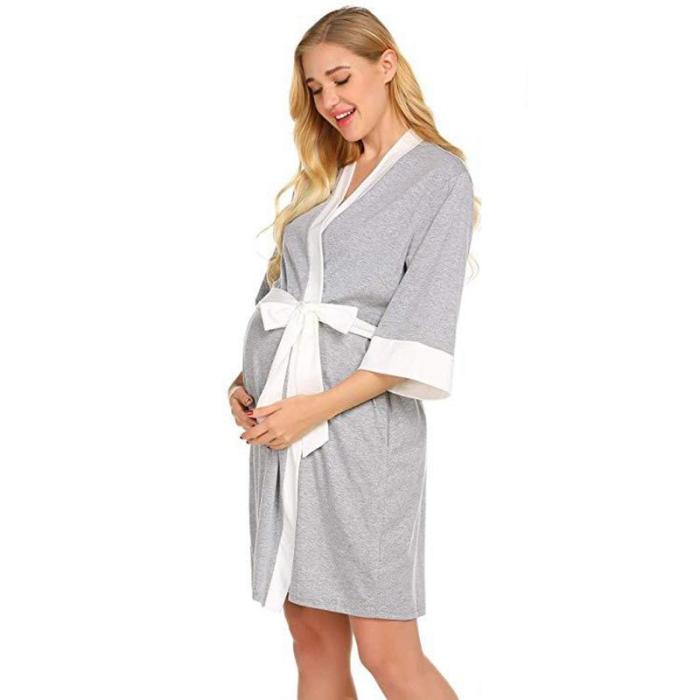 New Maternity Nursing Robe Pregnant Women  Maternity Pajamas