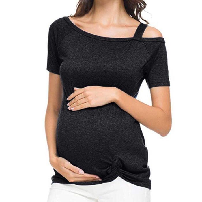 Off The Shoulder T-Shirt Maternity Tops