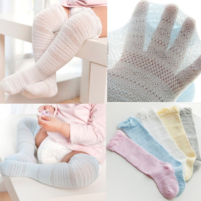 Newborn Children's Baby Boys Girls Solid Lace Knee High Antislip Princess Stockings Socks