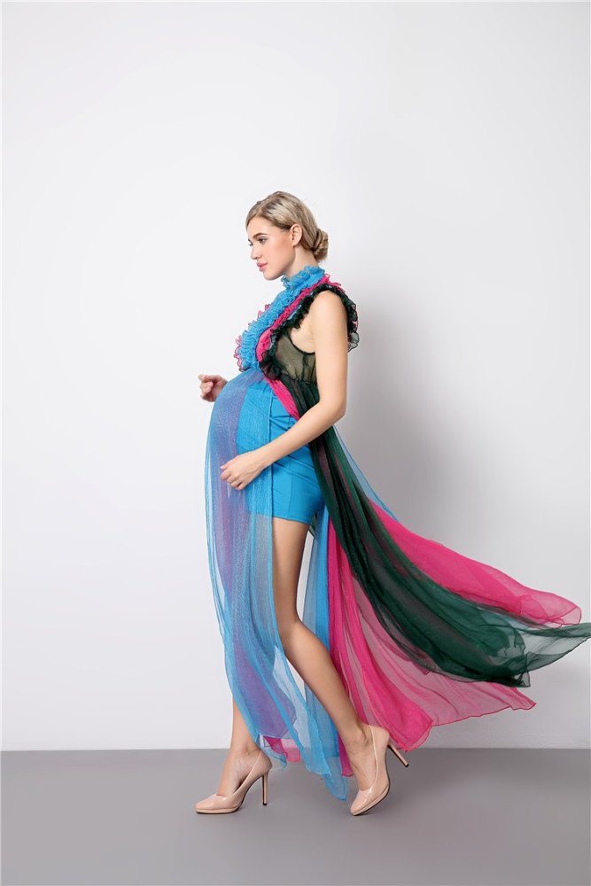 Maxi Maternity photography Dress Chiffon Maternity Dress