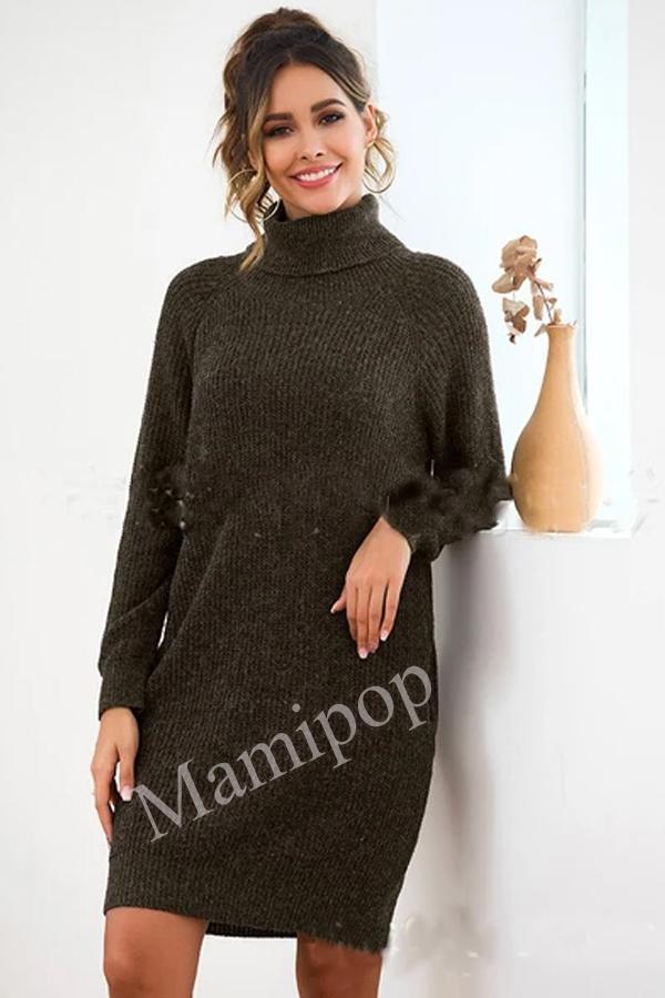 Autumn Winter Women Sweater Yellow Black Army Green Color Loose Knitwear  Pullovers
