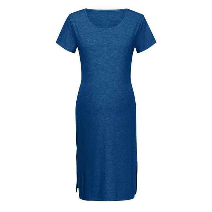 Maternity Medium - Length Split Knit Dress