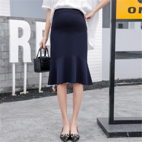Maternity Fashion Ruffled Solid color Skirt