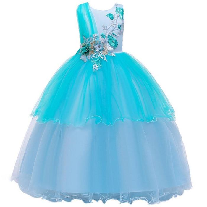 Mesh Sleeveless Long Princess Dress