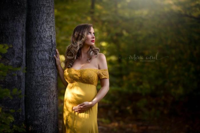 Summer Pregnant Women  Photoshoot Gowns  Dress Short Sleeve Lace Pregnant Women Photography Dress Long Skirt