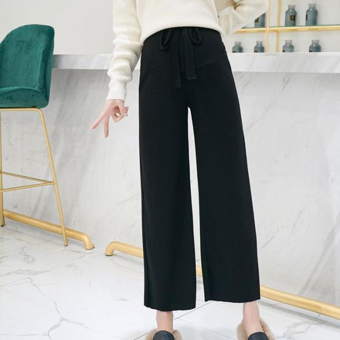 Maternity casual solid colored knit pants