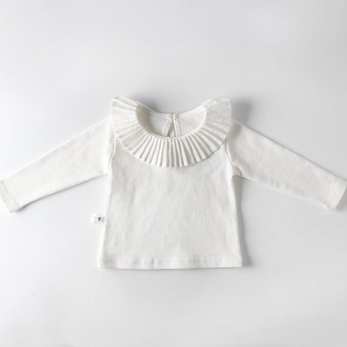 Children's long-sleeved T-shirt Children's Wear 100 fold Collar Bottom Shirt Top Cotton