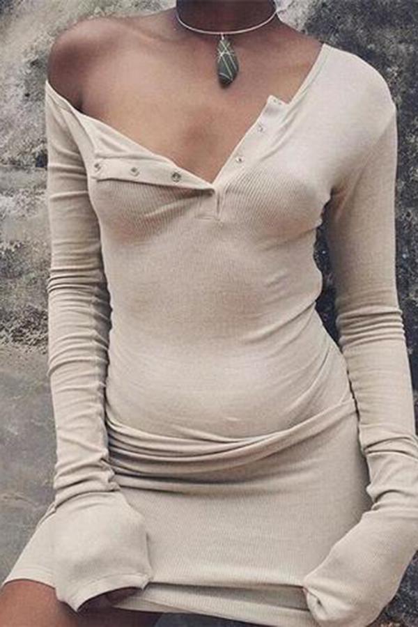 Maternity Long Sleeve Tight Dress