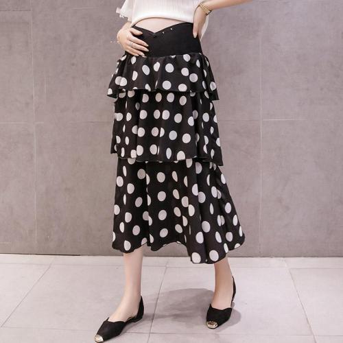 Maternity polka dot ruffle skirt