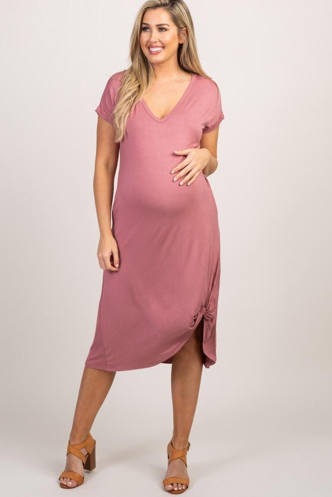 Short-sleeved  Fashionable Pregnant Women Dress