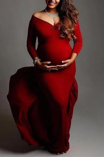 Maternity Fashion Pure Colour Dress