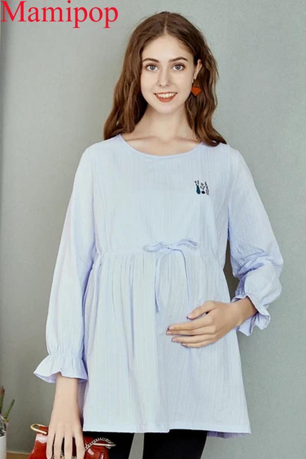 Pregnant Women's Shirt Large Size Breastfeeding Maternity Shirt