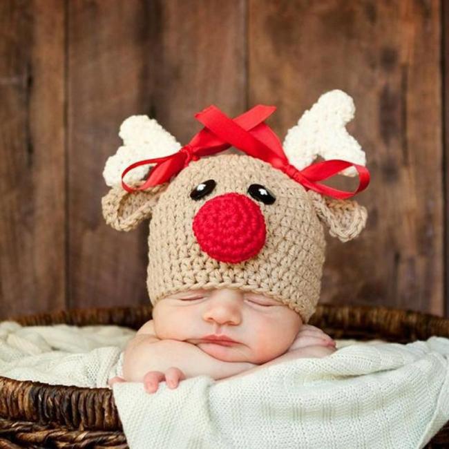 Cartoon Crochet Knitted Newborn Infant Baby Boy Girl Hats