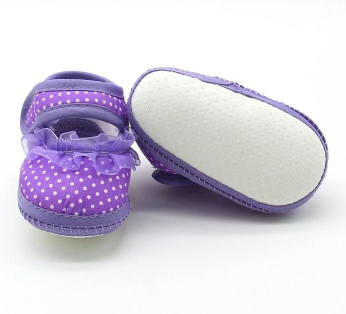 Dot Lace Soft Sole Prewalker Warm Casual Flats Shoes Newborn First Walker Sole Anti-Slip Shoes
