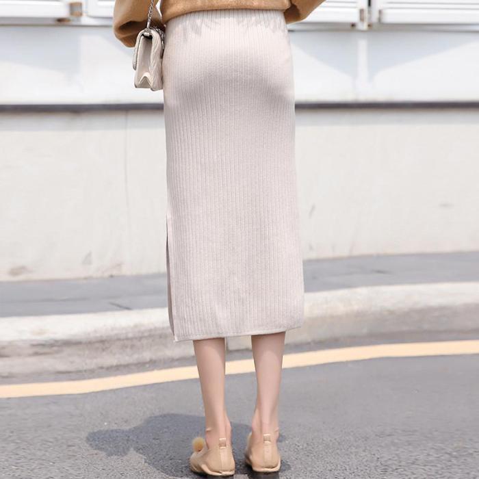 Maternity Long Wool Skirt