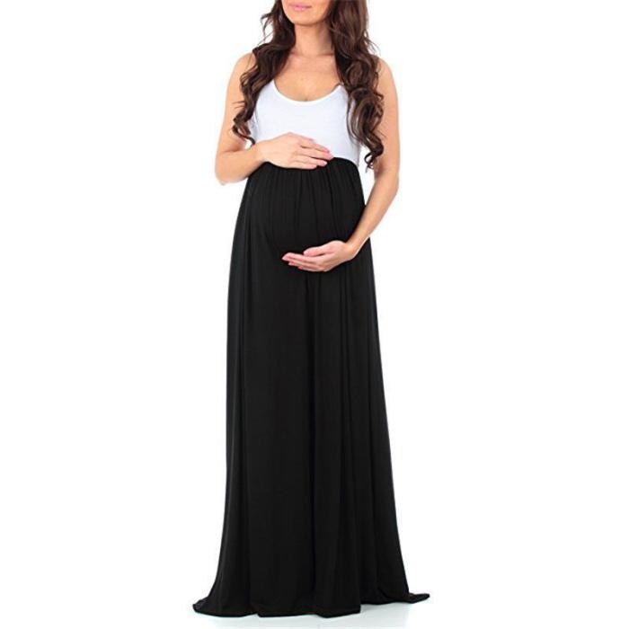 Maternity Sleeveless Stitching Dress
