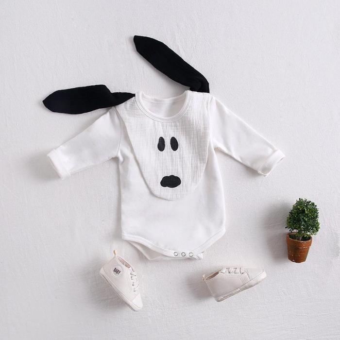 Autumn 2020 New Baby Puppies bag fart Romper baby cotton long sleeve one-piece creeper