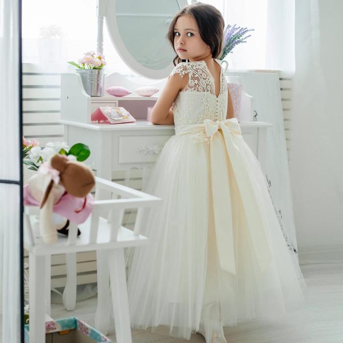 2020 Children's dress piano host children's dress gauze lace girl princess dress