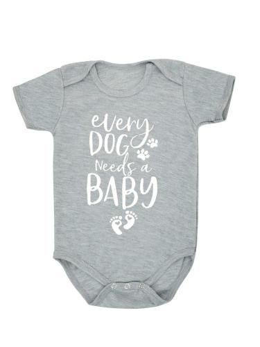 All dogs need baby English printed Romper
