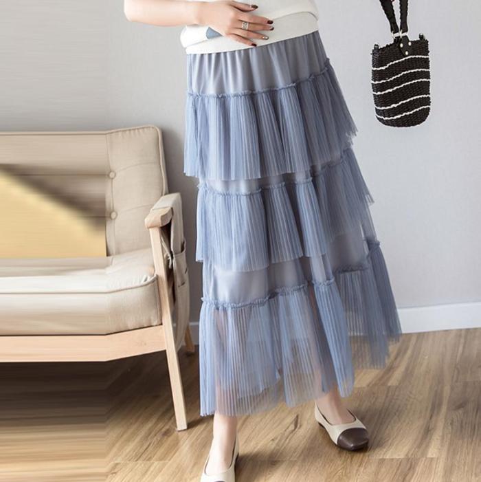 Maternity Elegant Solid Colour Half-skirt