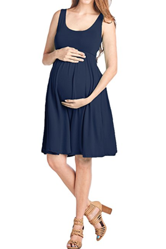 Maternity Knee-Length Tank Dress