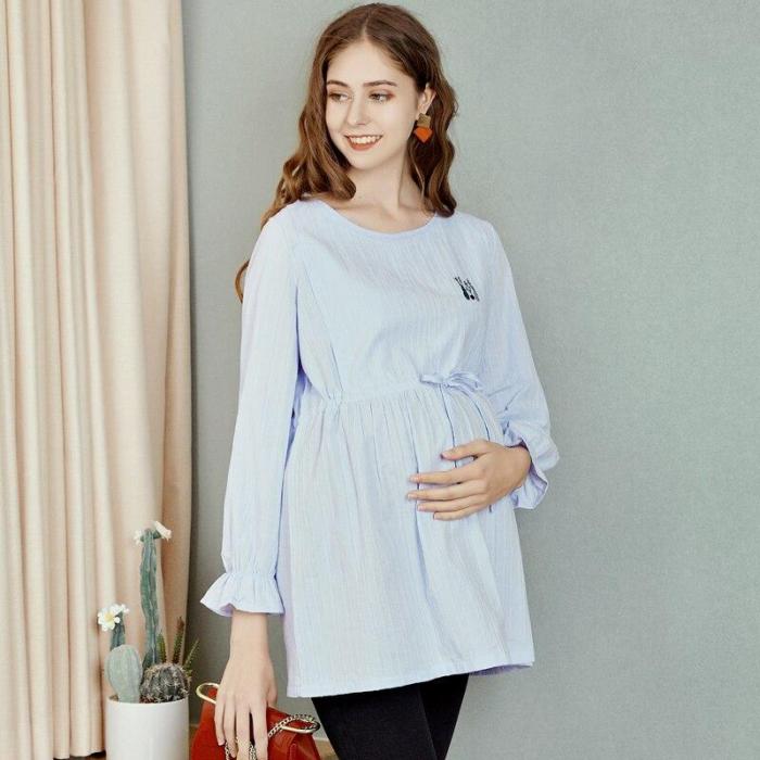 Pregnant Women's Shirt Large Size Breastfeeding Maternity Shirt