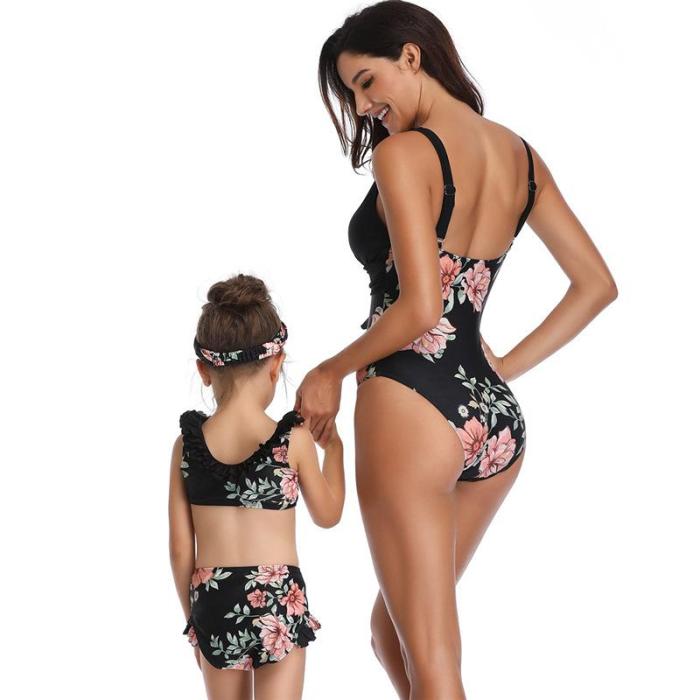2020 New Parent-Child One-piece Swimsuit Mother-Daughter Swimsuit