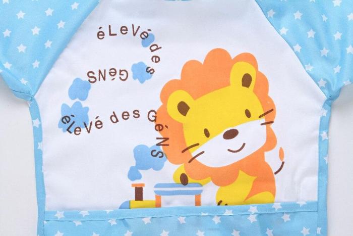 Baby Bib Toddler Boy Girl Long Sleeve Letter Waterproof Feeding Art Apron Bib Smock