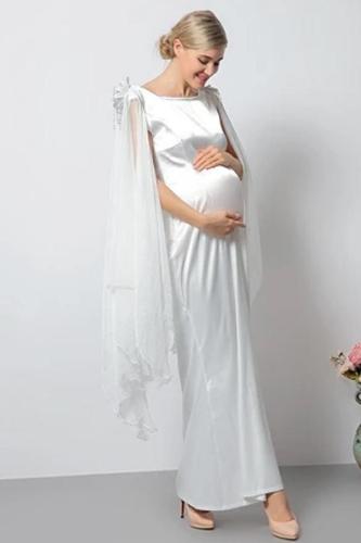 Voile Gowns  Maternity Dress for  Photoshoot Gowns